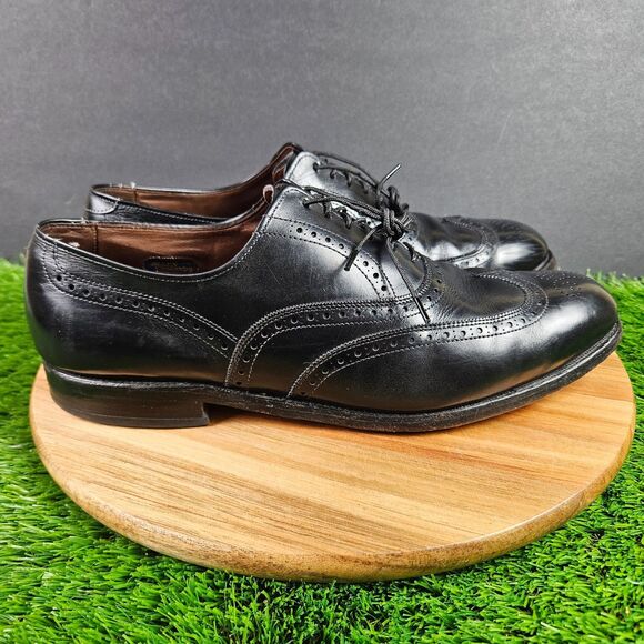 Allen Edmonds Chester Men\'s Wingtip Oxford Black Leather Dress Shoes Size 10.5 D main image 12